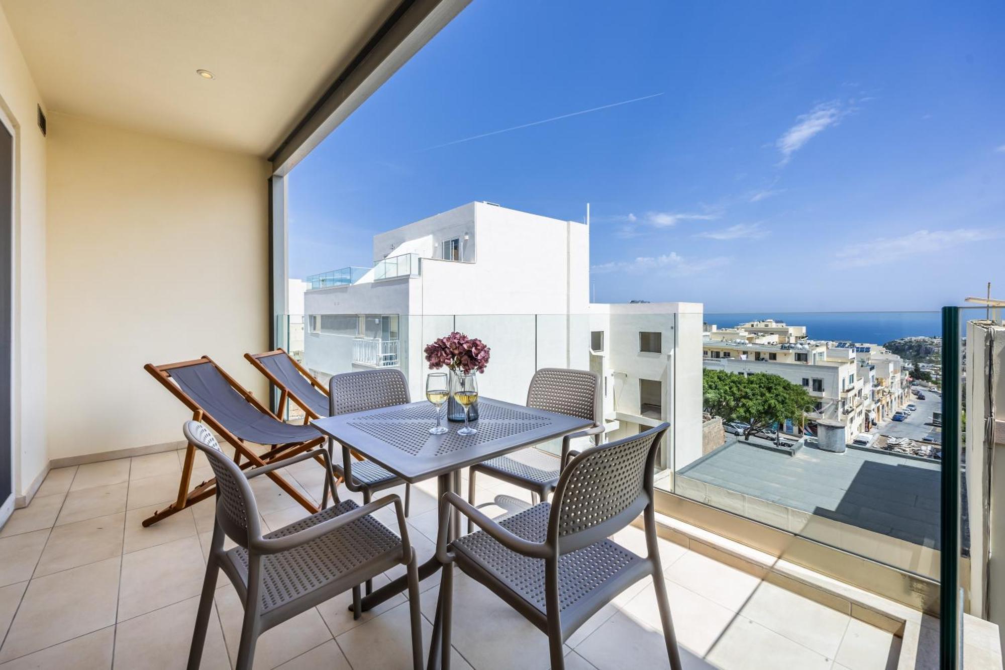 Fl5 Thelodge Amazing Views W Terrace By Homely Mellieħa Exterior foto